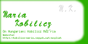 maria kobilicz business card